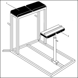 Чертеж тренажера Римский стул - 2